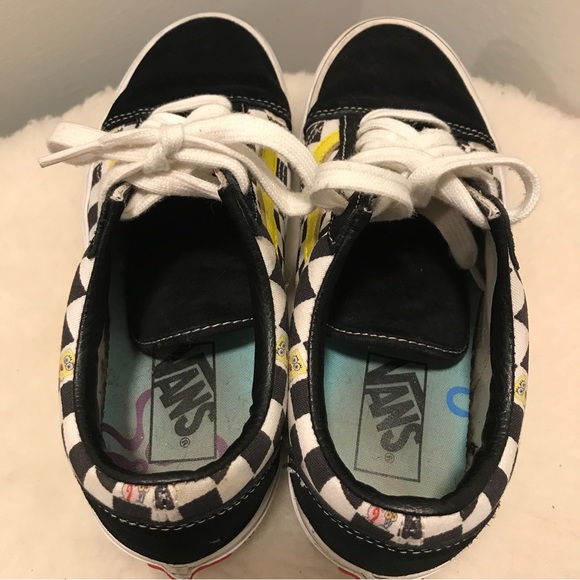 Vans Old Skool x SpongeBob SquarePants sz 6.5 Checkerboard Print Off the Wall - Picture 7 of 11